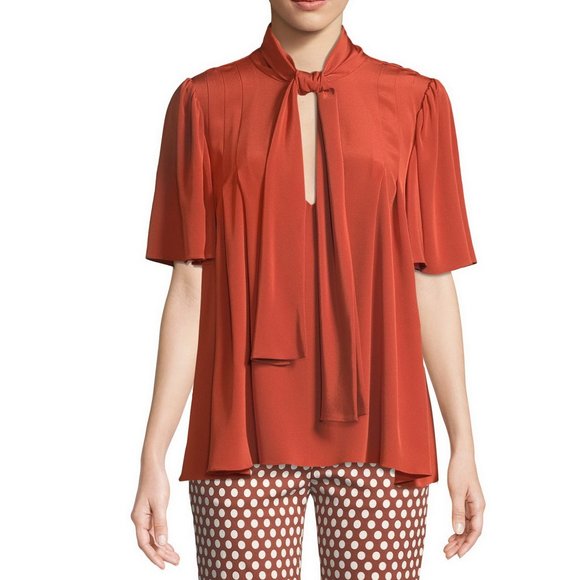 NWT Diane von Furstenberg DVF Silk Top/ Blouse– Chic for Business, Brunch, Event - Picture 3 of 8